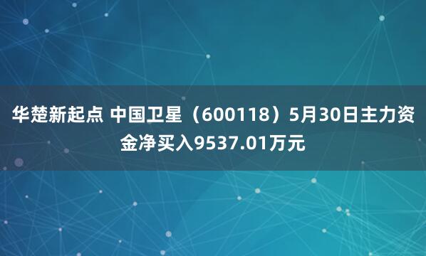 华楚新起点 中国卫星（600118）5月30日主力资金净买入9537.01万元